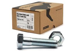 M8 x 100mm Hex Bolts & Nuts BZP Box 50