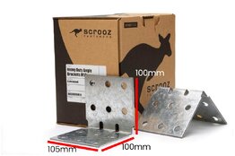 HD Angle Bracket Galv M10 - 100 x 100 x 105 CTN 100
