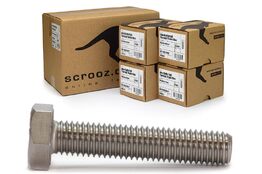 M5 x 16mm Hex Bolts Full Thread 304 CTN 400