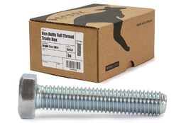 M10 x 40mm Hex Bolts Full Thread BZP Box 50