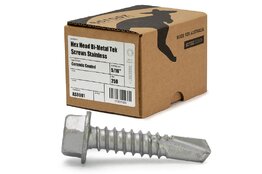 10g x 45mm Hex Tek Screws Bi-Metal 304 Box 250