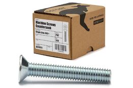 M4 x 12mm Machine Screws CSK Zinc Box 100