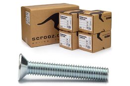 M4 x 12mm Machine Screws CSK Zinc Ctn 1000