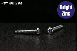 Metal Thread Screw Pan M2 x 8mm ZP Box 100