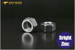 M2 hex nuts grade 8 bright zinc plated pack of 100