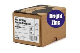 M3 hex nuts grade 8 bright zinc plated box of 500
