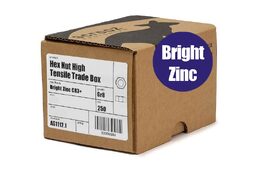 M8 hex nuts grade 8 bright zinc plated box of 250
