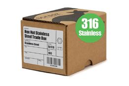 M16 hex nuts stainless steel 316 Box 100
