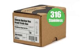 Sleeve Anchors 6.5 x 55mm Gr316 trade box of 50