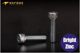 M8 x 12mm Socket Cap Screws Zinc Pack 100