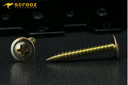 8g x 20mm Wafer Button Needle Gold Zinc pack 100