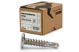 10g x 22mm 410 Stainless Wafer Tek Screws Box 1000