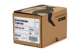 Drop in Anchors BZP M12 x 50mm trade box of 50