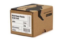 Wall plugs plastic white 25mm trade box of 500