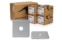 Square Washers M10 x 38mm x 3mm Gal CTN 100