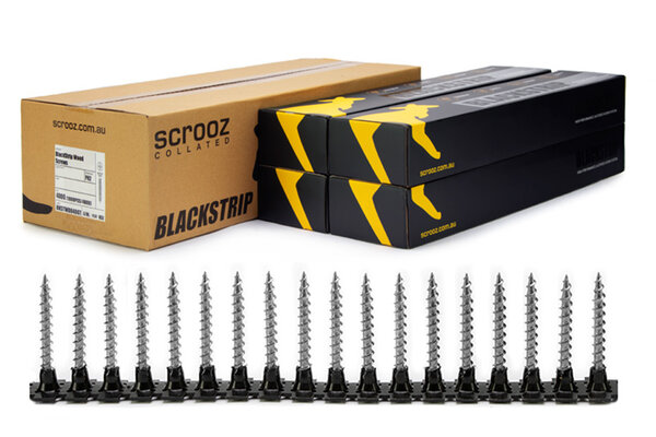BlackStrip Collated Gal Wood Screws 8g x 40mm Ctn 4000
