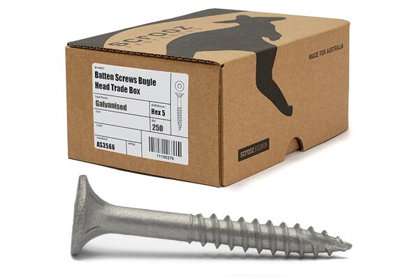 14g x 65mm Bugle Batten Screws GAL box of 250