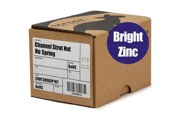 Channel Strut Nut No Spring Zinc M6 Box 100