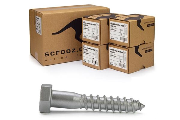 6mm x 30mm Coach Screws Galvanised Carton 200