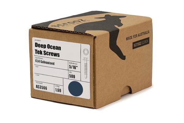 Deep Ocean 10g x 25mm Tek Screws Box 500