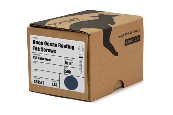 Deep Ocean 12 x 20mm Roof Tek Screw C5 Box 500