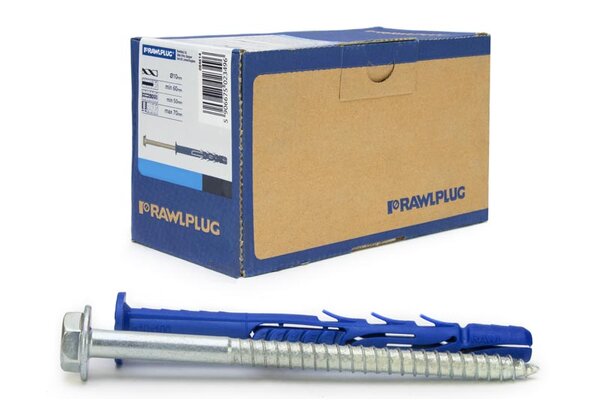 Rawlplug Frame Fixings Zinc 10 x 140 Box 25