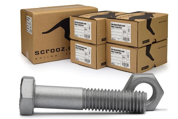 M12 x 110mm Hex Bolts & Nuts GAL Carton 200