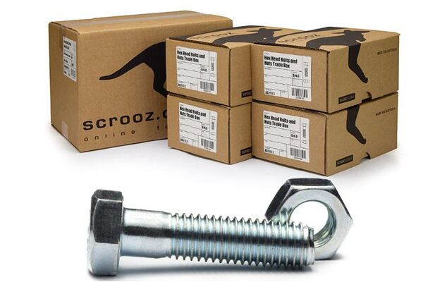 M16 x 120mm Hex Bolts & Nuts BZP CTN 100