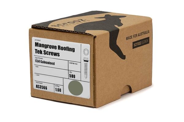 Mangrove 10g x 25mm Roof Tek Screw C5 Box 500