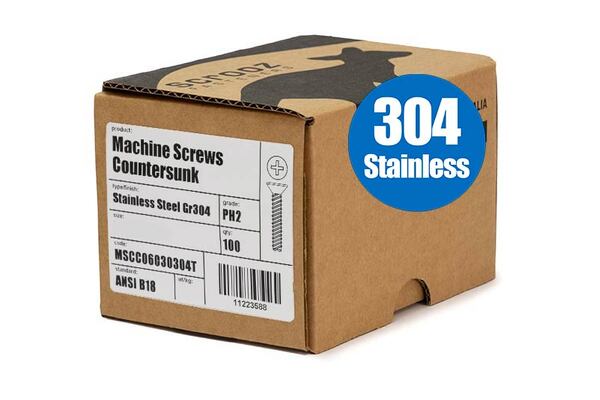 M5 x 50mm Machine screws CSK 304 Box 100