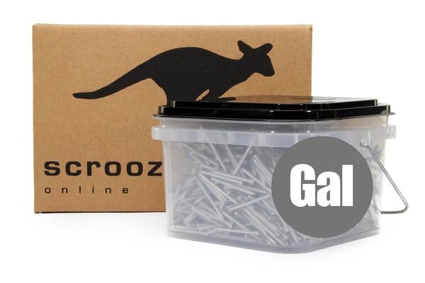 65 x 2.8mm Bullet Head Nails Galvanised 5kg Tub