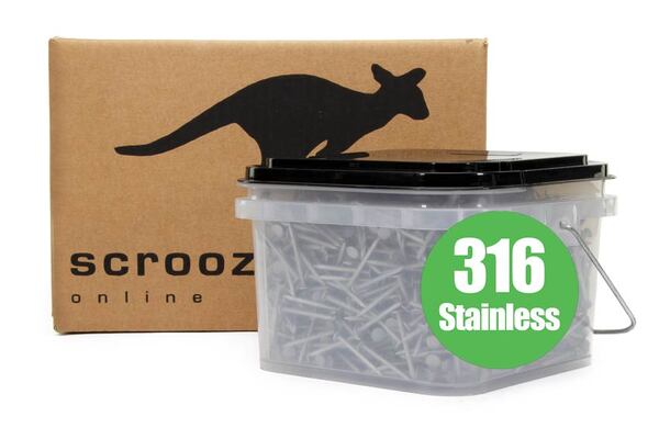 30 x 2.80 Clouts 316 Grade Stainless Steel 2kg