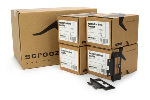 Non Mortise Hinge Fixed Pin Matte Black 90x52 CTN 48