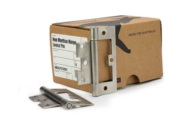 Non Mortise Hinge Loose Pin Satin 304SS 100x65 Box 12
