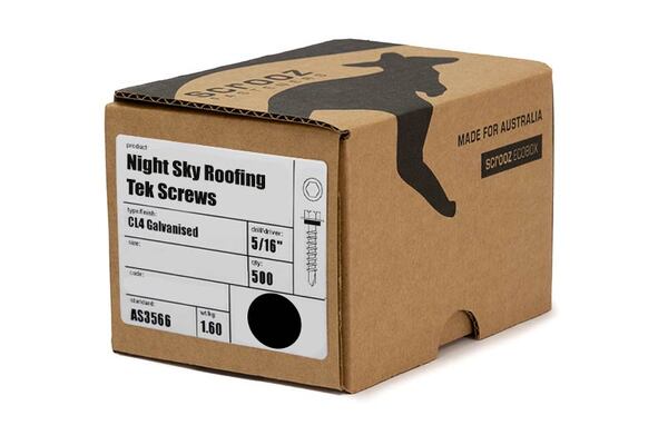 Night Sky 10g x 16mm Roof Tek Screw C5 Box 500