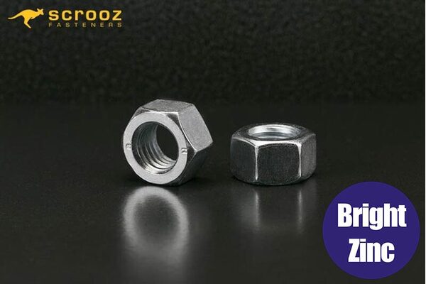 M20 hex nuts grade 8 bright zinc plated pack of 25