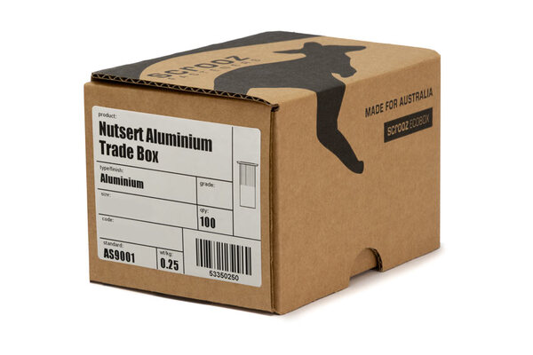 M4 x 11 Nutsert Aluminium Trade Box 100