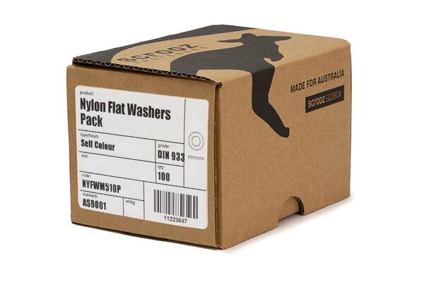 M8 x 16 x 1 Nylon Washers White pack 100