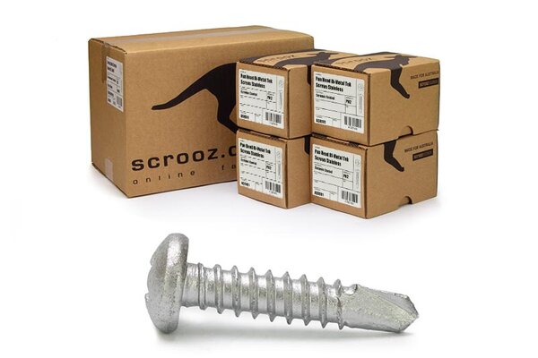 8g x 25mm Panhead Tek Screws Bi-Metal 304 CTN 1000