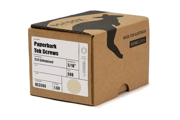 Paperbark 10g x 16mm Tek Screws Box 500