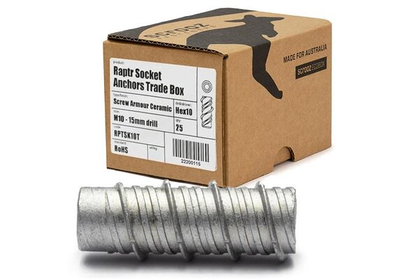 Raptr socket anchor M10 trade box of 25