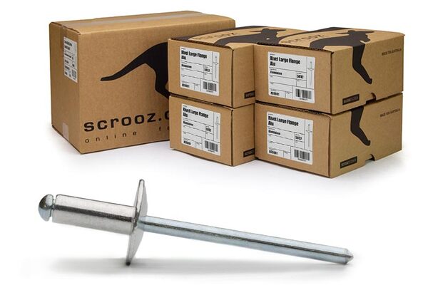 #54 Large Flange rivet 4 x 10mm carton 2000