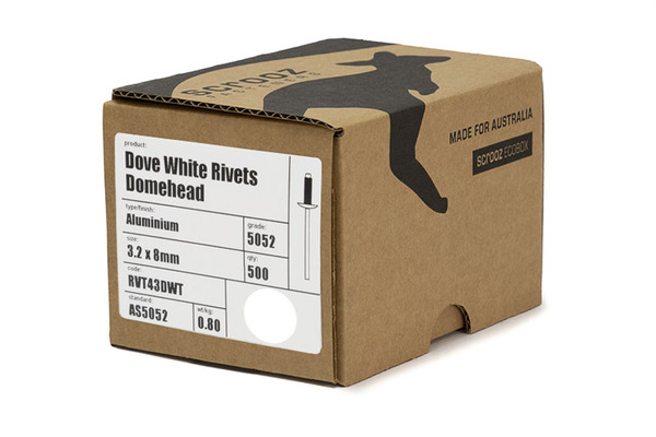 Dover White Rivets #43 Trade Box 1000