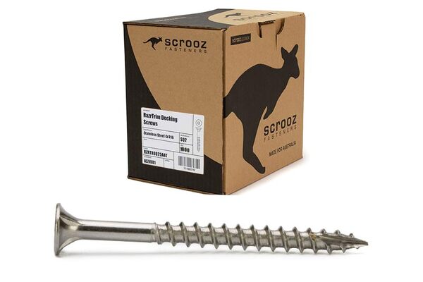 10g x 50mm RazrTrim Stainless Screws box 1000