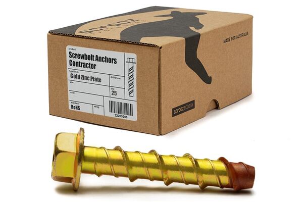 Screw Bolt Contractor Zinc 10 x 150mm Box 25