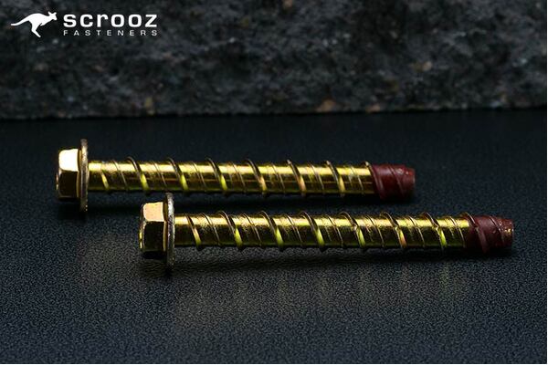 Screw Bolt Contractor Zinc 12 x 75mm Grab Pack 5