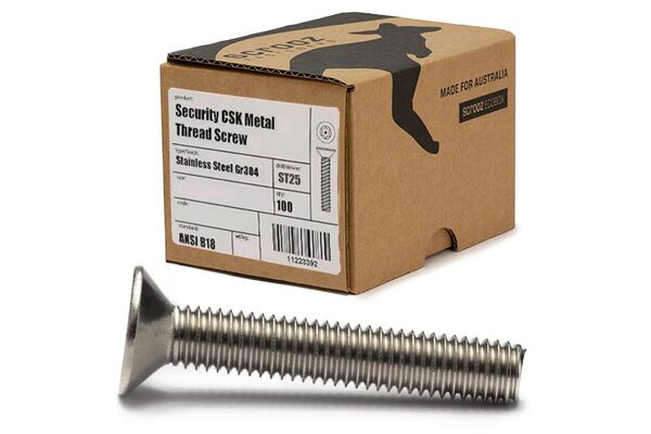 Security CSK metal thread ST25 M5 x 30mm box 100