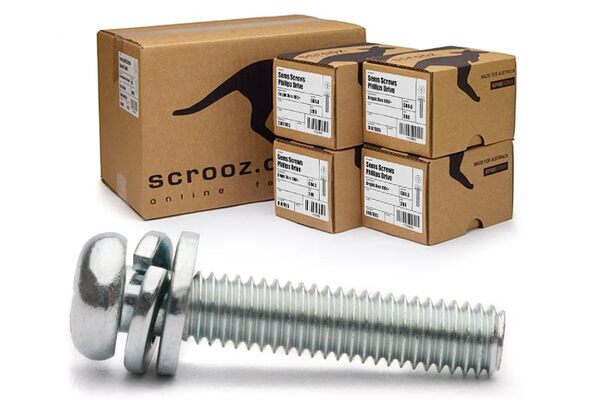 M4 x 12mm Sems Screws PH2 Carton 1000