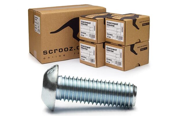 M6 x 50mm Button Socket Screws BZP Carton 400