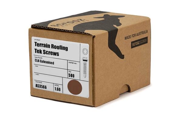 Terrain 12g x 20mm Roof Tek Screw C5 Box 500